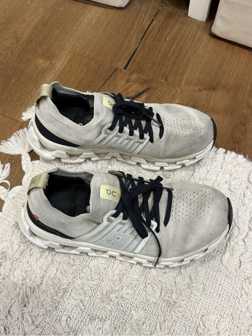 On Running Women's Light Gray and Black Athletic Shoes